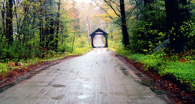 THE SWAMP MEADOW COVERED BRIDGE, FOSTER