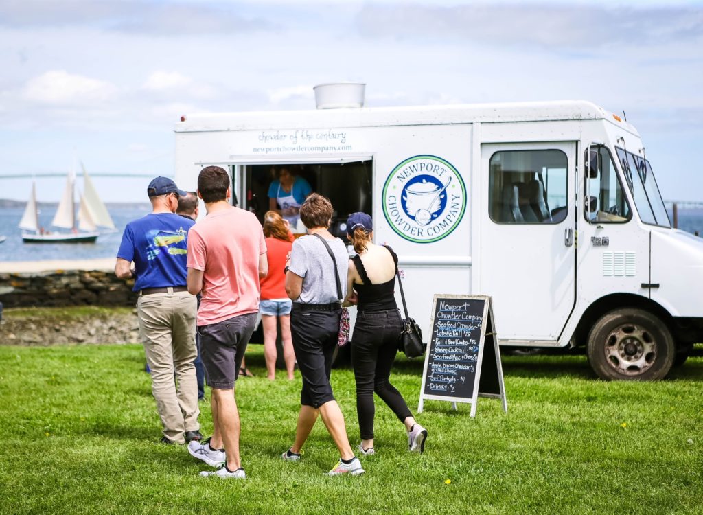 Newport Chowder Company food truck is a Rhode Island food truck serving seafood chowder, lobster rolls, stuffies, seafood mac n' cheese and more. 