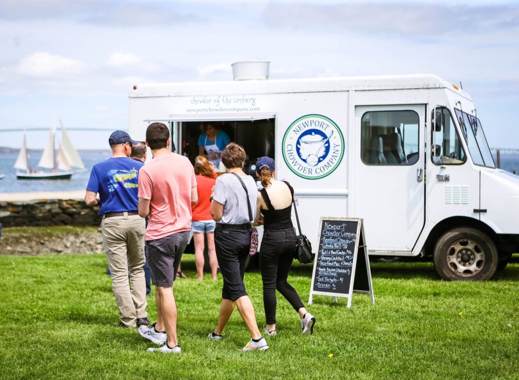 Newport Chowder Company food truck is a Rhode Island food truck serving seafood chowder, lobster rolls, stuffies, seafood mac n' cheese and more.