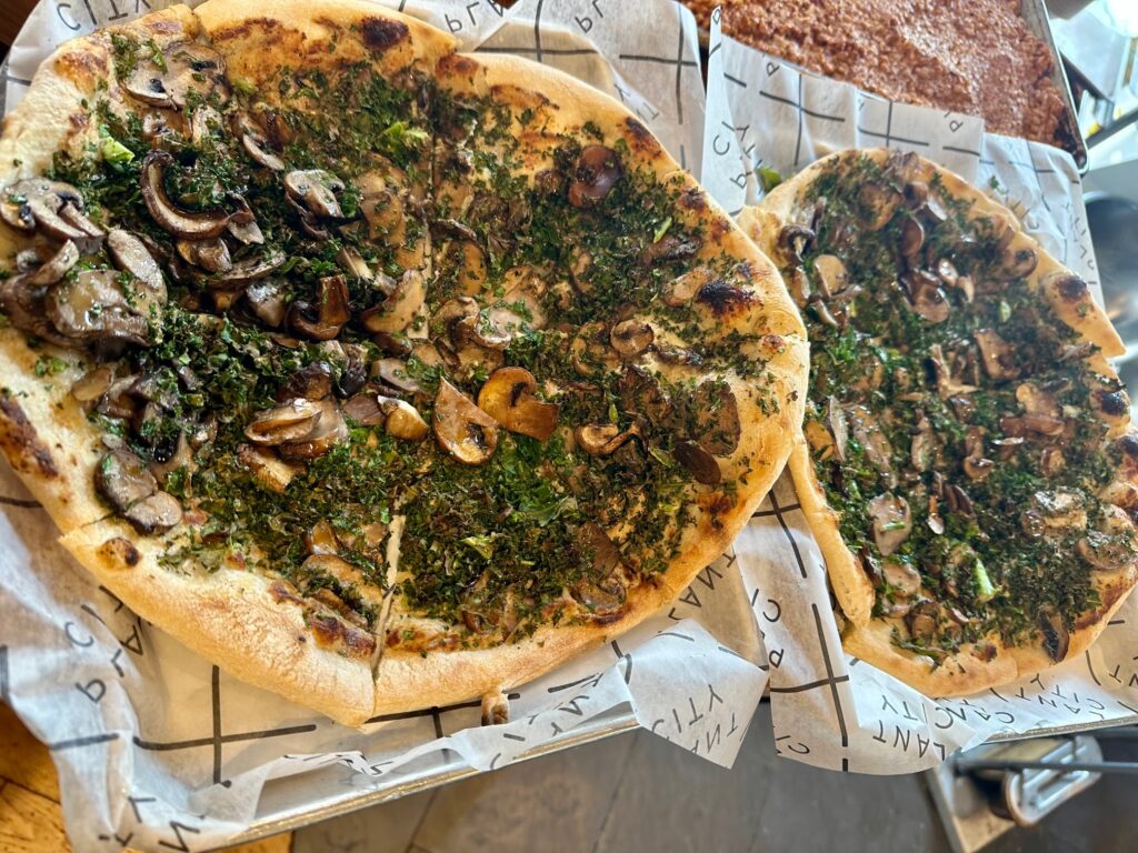 Plant based Truffle Pizza from Plant City in Providence, Rhode Island.