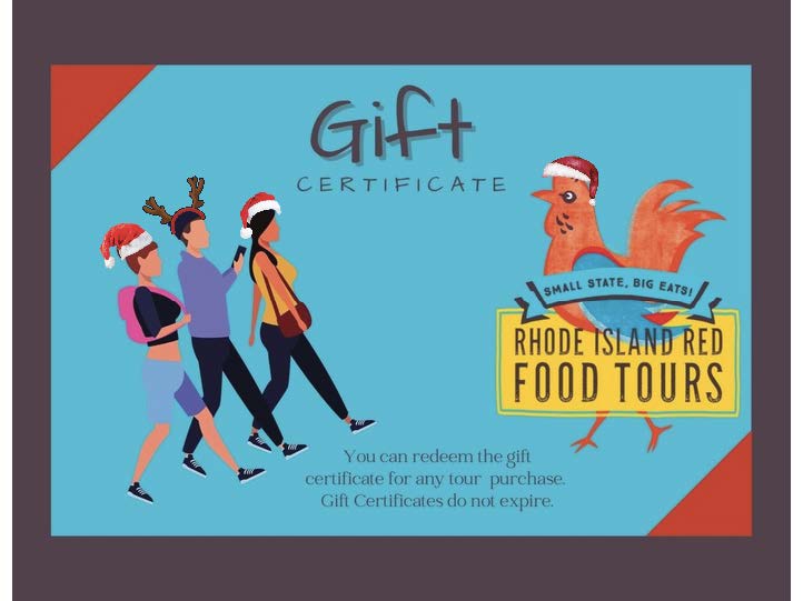 Rhode Island Red Food Tours Gift Certificates