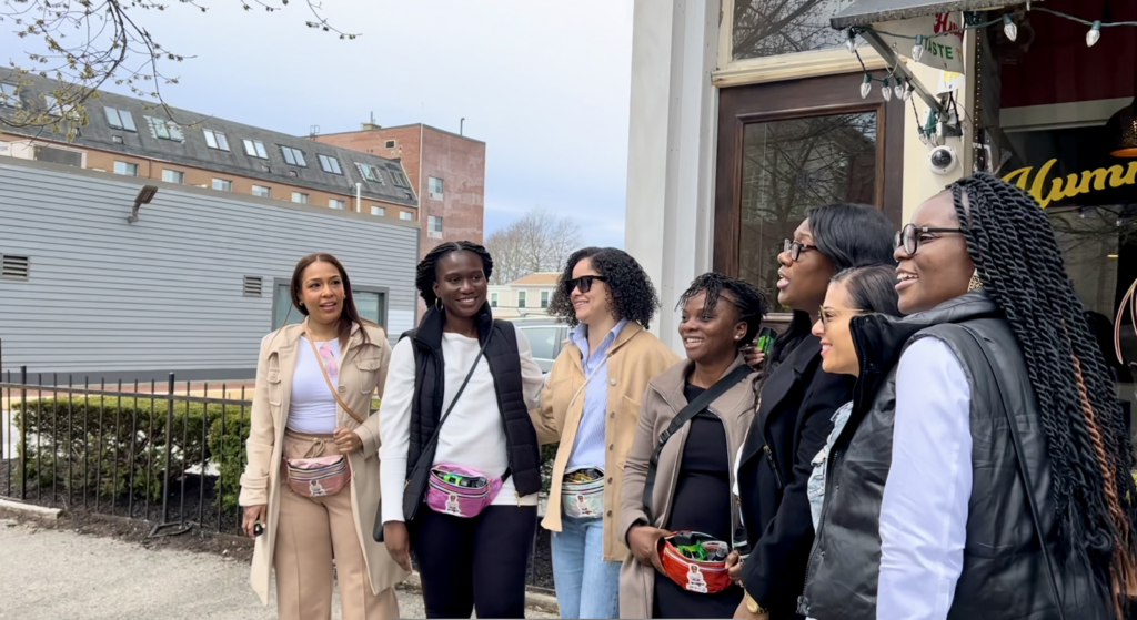 Women on Newport, Rhode Island's food tour.

