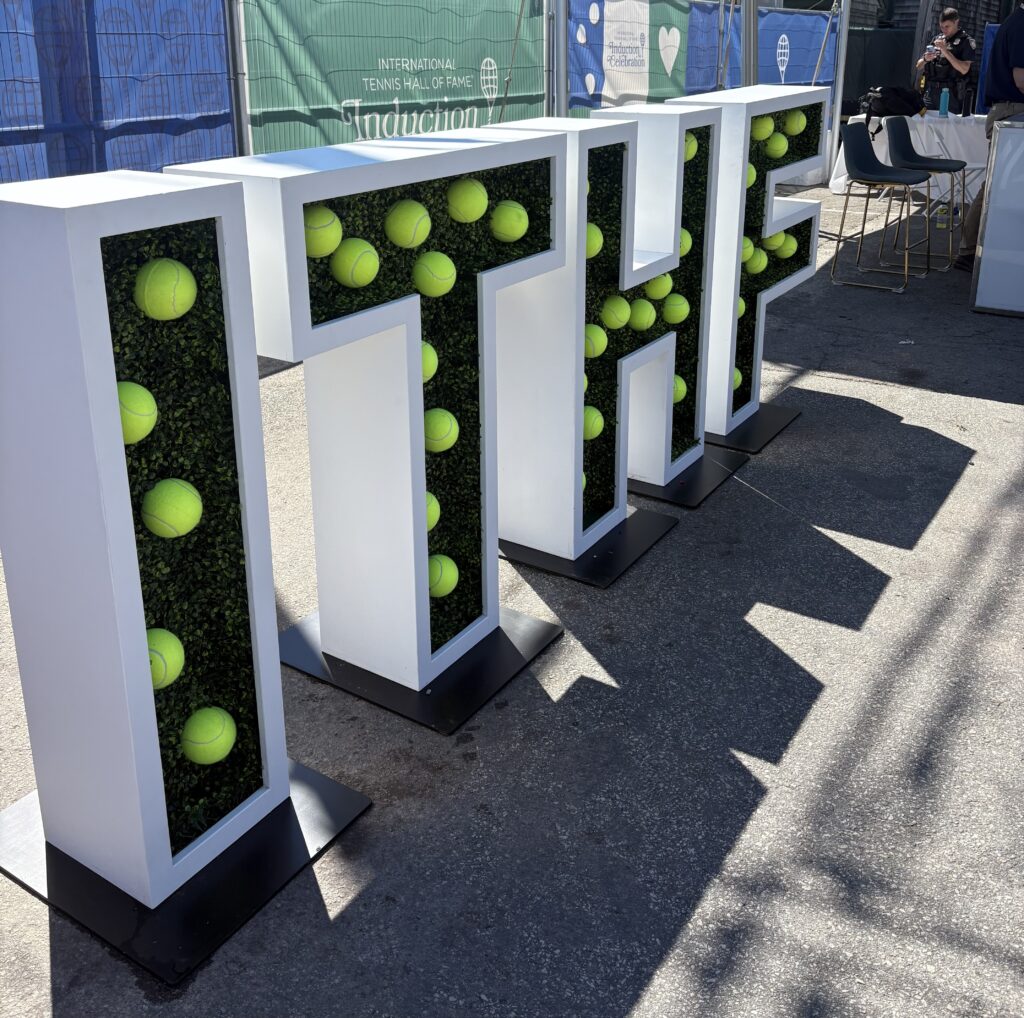 Entrance at the Hall of Fame Open, a tennis tournament, in Newport, RI.